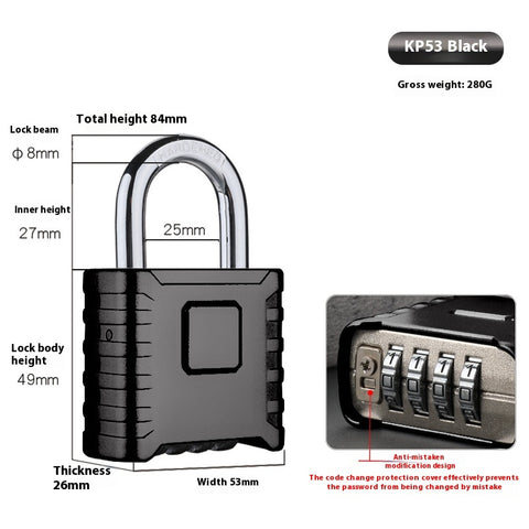 Large Rainwater Proof Outdoor Truck Warehouse Courtyard Gate Machine Combination Locks Padlock