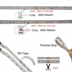 RGB 5050 Flexible Led Strip Lights SMD 12V DC -smartlight