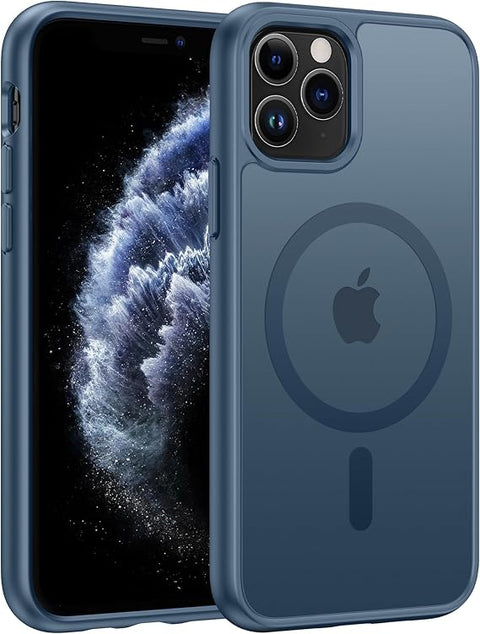 FNTCASE COVER for iPhone 11 12 13 14 15 16 & 17 Phone, Pro and Pro Max | Magnetic Frosted Translucent Slim Shockproof Cell Phone Cover | Military Grade Protection Drop Proof Tough Protective Cases