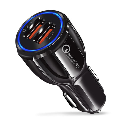 Leather grain gravity mobile phone car holder -car charger