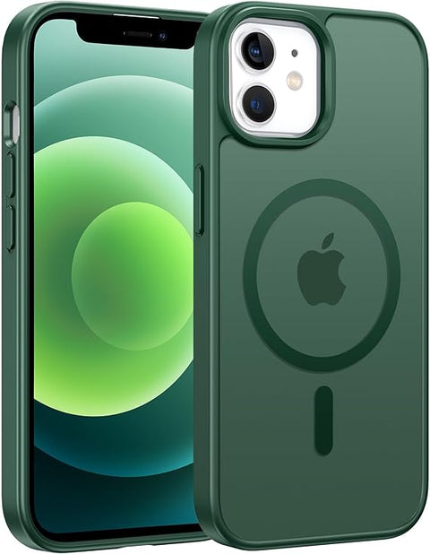 FNTCASE COVER for iPhone 11 12 13 14 15 16 & 17 Phone, Pro and Pro Max | Magnetic Frosted Translucent Slim Shockproof Cell Phone Cover | Military Grade Protection Drop Proof Tough Protective Cases