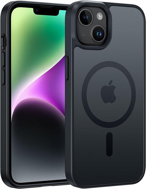 FNTCASE COVER for iPhone 11 12 13 14 15 16 & 17 Phone, Pro and Pro Max | Magnetic Frosted Translucent Slim Shockproof Cell Phone Cover | Military Grade Protection Drop Proof Tough Protective Cases