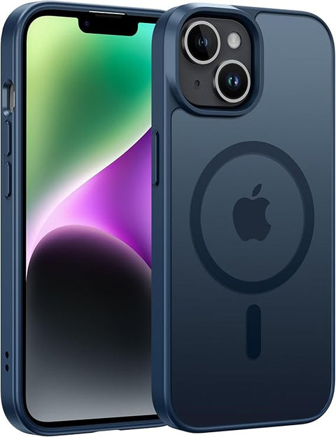FNTCASE COVER for iPhone 11 12 13 14 15 16 & 17 Phone, Pro and Pro Max | Magnetic Frosted Translucent Slim Shockproof Cell Phone Cover | Military Grade Protection Drop Proof Tough Protective Cases