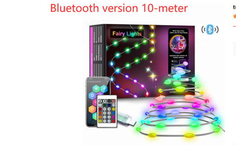 Smart Point Control Rubber-covered Wire Light Graffiti Wifi Control Magic Color Led Lighting Chain