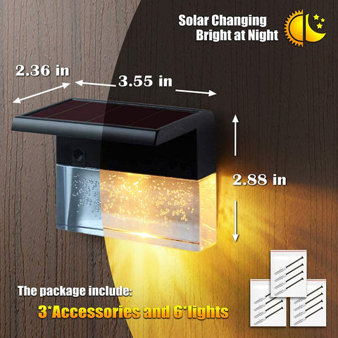 Waterproof New RGB LED Solar Light Step Fence Light -smartlight