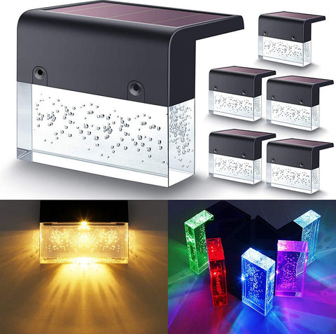 Waterproof New RGB LED Solar Light Step Fence Light -smartlight
