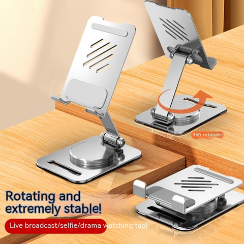 360 Degrees Rotate Metal Desk Mobile Phone Holder Stand For Phone Pad Adjustable Desktop Tablet Holderl Table Cell Phone Stand -car charger