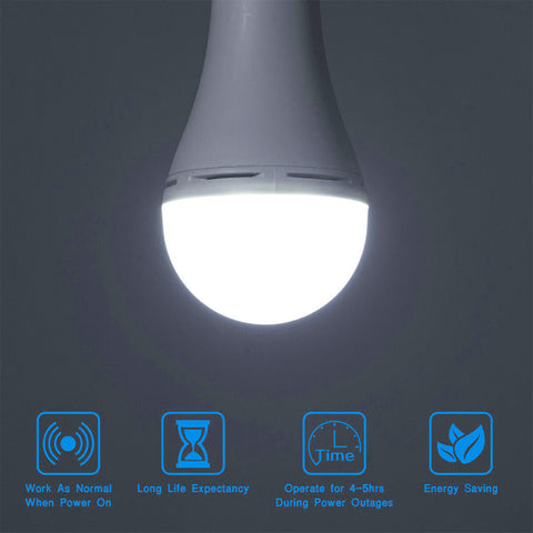R70 LED Fast Charging Built-in Battery Bulb With Hook, Not Available For Weekend Shipping -smartlight