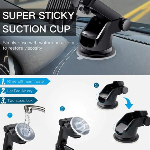 360Universal Mount Holder Car Stand Windshield For Mobile Cell Phone GPS -car charger
