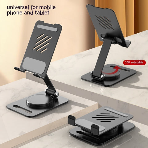 360 Degrees Rotate Metal Desk Mobile Phone Holder Stand For Phone Pad Adjustable Desktop Tablet Holderl Table Cell Phone Stand -car charger