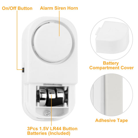 1 Set Wireless Window Door Magnet Alarms Magnetic Sensor Security Burglar Alarm For Kid Safety With Batteries -door bell