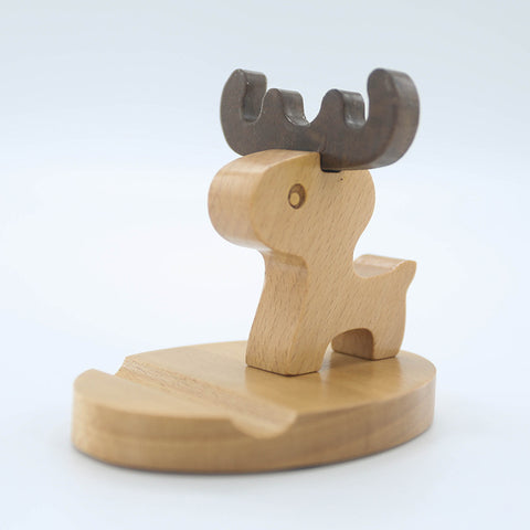 Creative  Mobile Phone Toma Back With Coin Beech Wood Lazy Phone Holder Custom Lettering -car charger