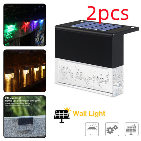 Waterproof New RGB LED Solar Light Step Fence Light -smartlight