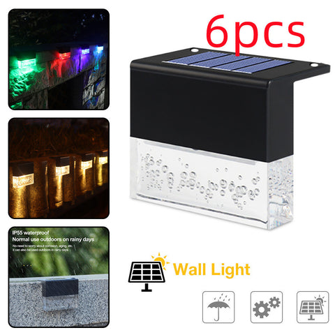 Waterproof New RGB LED Solar Light Step Fence Light -smartlight