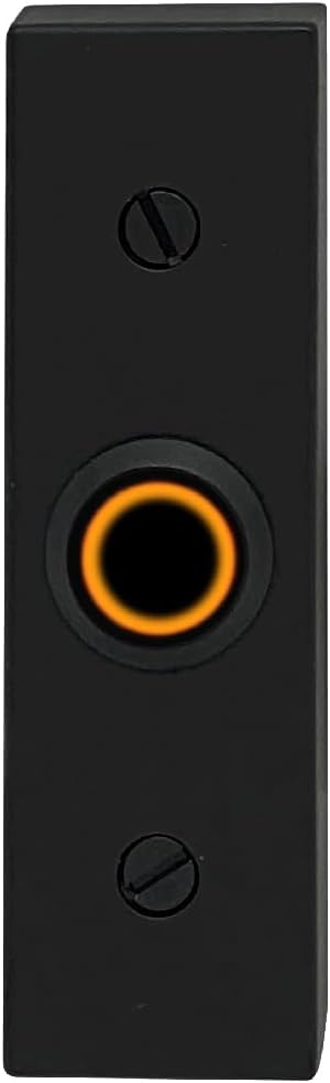 Hardware Rectangular Lighted Wired Metal Doorbell Button in Black BT6BL, for Doorbell Chime, Buzzer, or Ringer, Door Bell Button Only, Buzzer Button with LED Button Light