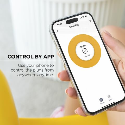 Smart Plugs, Compatible with Alexa and Google Home, WiFi Outlet Plug, Smart Socket, Timer Function, Indoor, App Control from Anywhere, 2.4 GHz WiFi Only Compatible