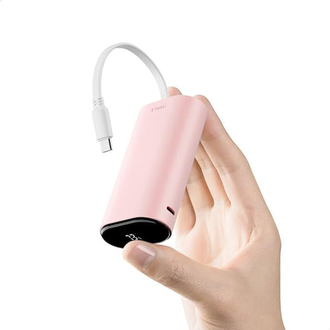 Portable Charger Fast Charging - 9600mAh 20W PD Power Bank with Built-in USB-C Cable, External Battery Pack for iPhone 15/15 Plus/15 Pro/15 Pro Max, Samsung, Android, iPad Pro/Air, AirPods
