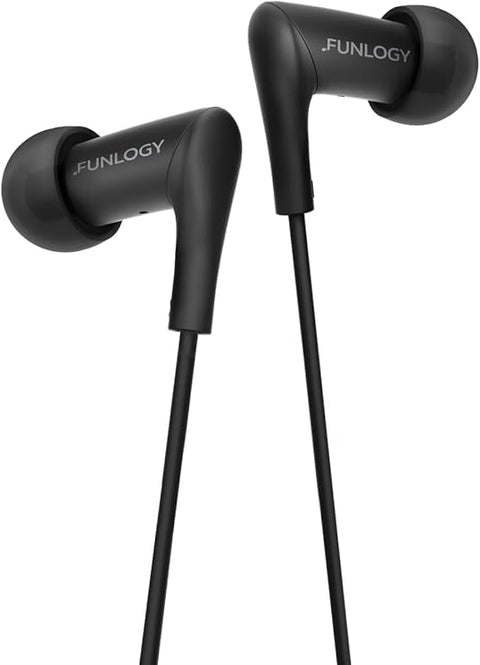 Wired Handsfree– 6 mm Dynamic-Driver in-Ear Handsfree, L-Shaped 3.5 mm Gold-Plated Plug, High-Resolution Sound for Music/ASMR/Gaming, PC & Smartphone Compatible, Black