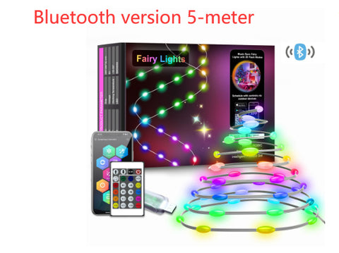 Smart Point Control Rubber-covered Wire Light Graffiti Wifi Control Magic Color Led Lighting Chain