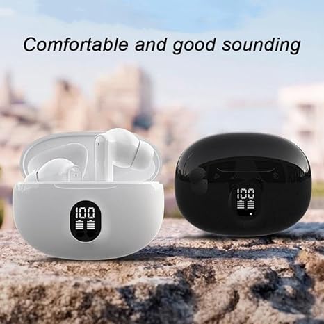 Wireless Earbuds, Bluetooth Headphones 30H Playtime Ear Buds with LED Power Display, IPX7 Waterproof Bluetooth 5.3 Earphones in-Ear Earbuds USB C Charging for Smart Phone