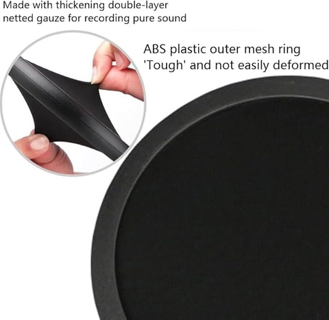 professional microphone windproof and spray proof cover, 6-inch double-layer windproof screen with flexible 360 ° gooseneck clip stabilizing arm, suitable for Blue Yeti and any other microphone (1)