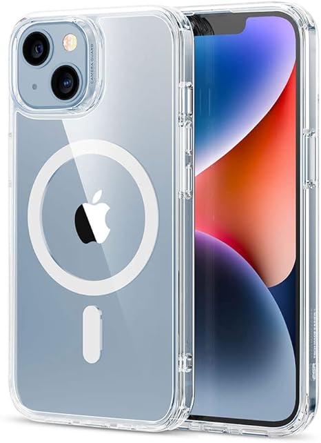 iPhone 14/iPhone 13 Case, Compatible with MagSafe, Classic Hybrid Magnetic Mobile Phone Case iPhone 14/13 Case, Military Standard, Drop Protection, Clear