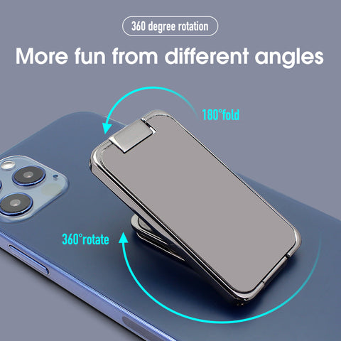Foldable Mobile Phone Holder Ring Buckle Retractable Desktop CellPhone Stand Car Magnetic Bracket Office Accessories -car charger