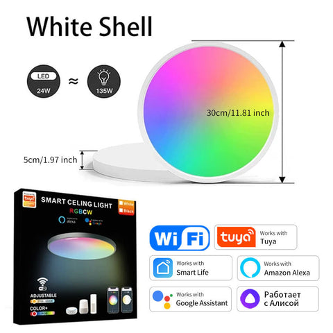 Graffiti WIFI Smart Ceiling Light Simple Colorful Bedroom Light