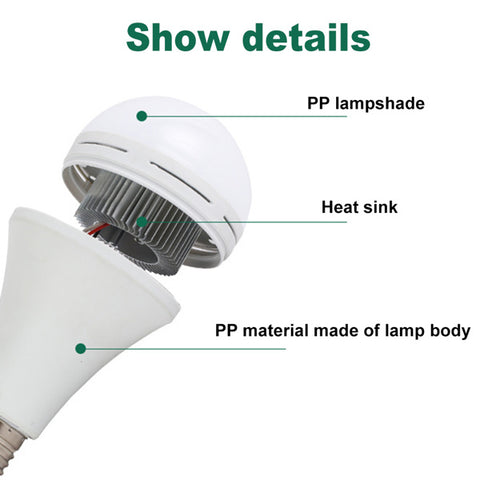 R70 LED Fast Charging Built-in Battery Bulb With Hook, Not Available For Weekend Shipping -smartlight