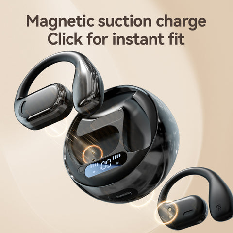 Fall Open-Ear Wireless Bluetooth Earphones – Lightweight, Noise Cancelling Stereo Earbuds with Charging Case for Sports, Gaming, Calling & Business