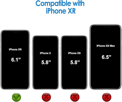 Case for iPhone XR 6.1-Inch, Non-Yellowing Shockproof Phone Bumper Cover, Anti-Scratch Clear Back (Clear)