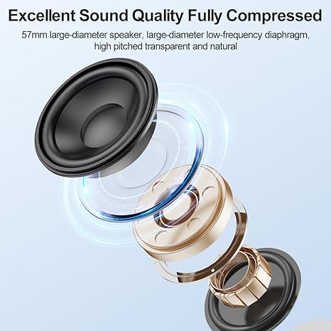 Portable Bluetooth Speaker with AUX Input, 8W Loud Stereo Sound, RGB Light, TWS Pairing, Wireless BT 5.3, TF-Card/USB Flash Drive Input, for Home Outdoor Party