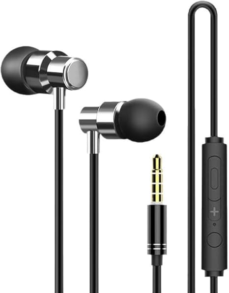 Handsfree with Long Cord 6 ft 3.5mm Wired Handsfree Noise Cancelling Handsfree Call Volume Control 3.5 mm Jack Ear Buds for Laptop TV PC Chromebook Stereo Plug in
