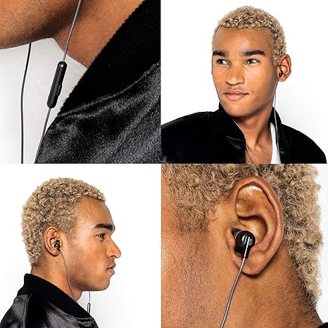 Ink’d+ Wired Handsfree with 3.5mm Plug, Noise Isolating Fit, Built-In Handsfree Call and Track Control, Ear Gel Sizes Included for Custom Fit, Convenient for Travel - Black