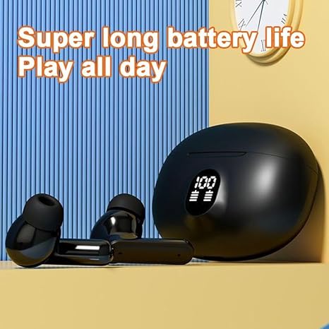 Wireless Earbuds, Bluetooth Headphones 30H Playtime Ear Buds with LED Power Display, IPX7 Waterproof Bluetooth 5.3 Earphones in-Ear Earbuds USB C Charging for Smart Phone