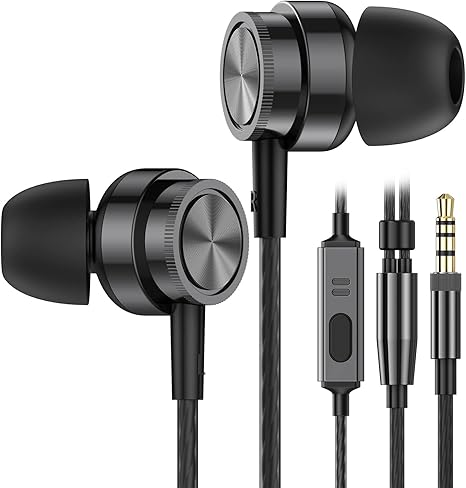 Wired Handsfree with in Ear Handsfree with Heavy Bass &Noise Isolation, High Sound Quality in-Ear Handsfree Compatible with Samsung, Tablet, Laptop,MP3, Android Phones and All 3.5mm Jack