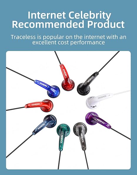 Yuandao 3.5mm Jack Wired Handsfree, HiFi Sound Audiophile Handsfree, 5 Year Warranty, Bass Stereo Wire in-Ear Handsfree for iPhone, Android, PC, MacBook, Laptop, Tablet, Gaming