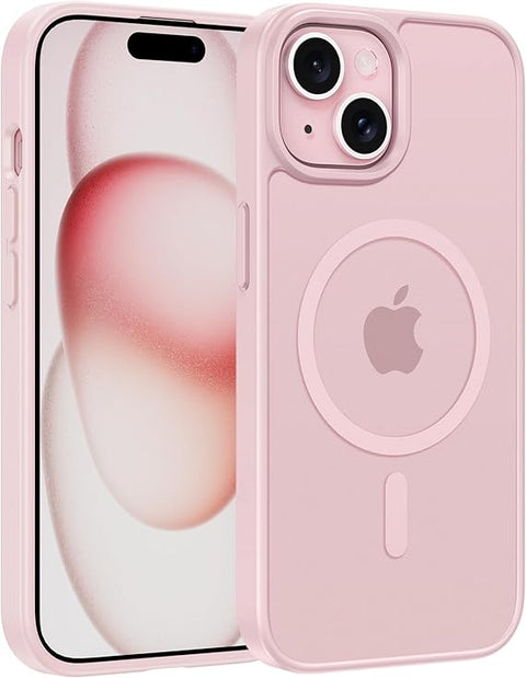 FNTCASE COVER for iPhone 11 12 13 14 15 16 & 17 Phone, Pro and Pro Max | Magnetic Frosted Translucent Slim Shockproof Cell Phone Cover | Military Grade Protection Drop Proof Tough Protective Cases