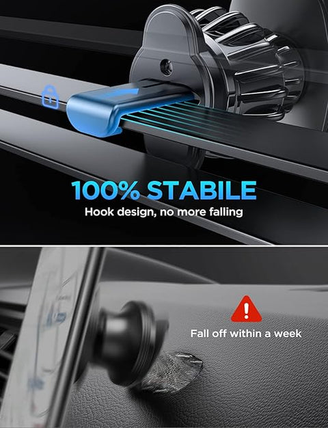2 Pack Magnet for Phone Car Mount Magnetic Phone Holder for Your Car Vent 6 Military Magnets Vent Cell Phone Holder Mount for Car Plate Fit All iPhone 16/15/14/13 Pro Max Plus Samsung S25