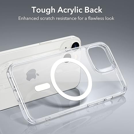 iPhone 14/iPhone 13 Case, Compatible with MagSafe, Classic Hybrid Magnetic Mobile Phone Case iPhone 14/13 Case, Military Standard, Drop Protection, Clear
