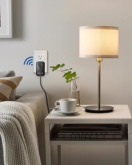 Remote Control Outlet Plug Wireless On Off Power Switch, Black Remote Light Switch Wireless for Lamp, Light, Fan, Programmable, Compact and Portable, 100ft RF Range, FCC Certified, Battery Included