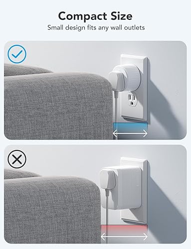 Smart Plug, WiFi Outlet Compatible with Alexa and Google Assistant, Mini Smart Home Plugs with Timer Fuction & Group Controller, No Hub Required, ETL & FCC Certified, 2.4G WiFi Only (1 Pack)