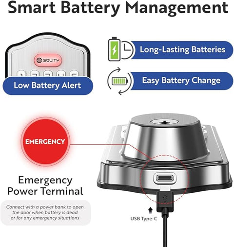 Smart Digital Electronic Deadbolt Door Lock, Keyless Entry, Auto Lock, 100 Custom Codes, Easy Installation, Keypad for Front & Back Door, Residential & Commercial, AT1 (Satin Nickel)
