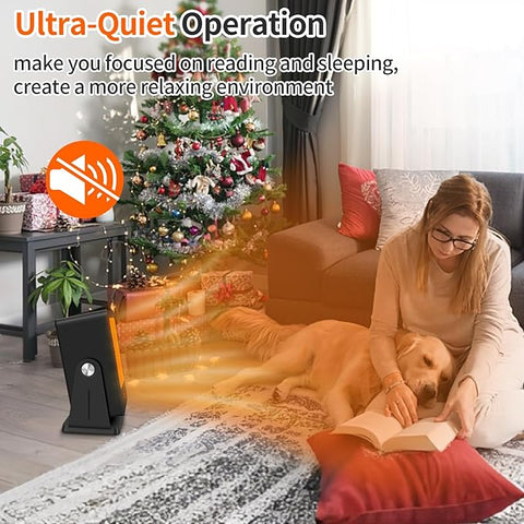 Portable Space Heaters for Indoor Use,Desktop Heater with 900W PTC 2s Fast Heating, 30° Adjustable Angle Design Small Electric Heater Lightweight for Personal, Office,Room