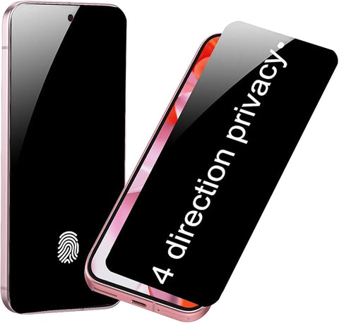 2 Pack 360 Degree Privacy Screen Protector for Google Pixel 10/10 Pro / 9/9 Pro 4 Sides Anti-Spy Soft Film 6.3 inch Support Finger Unlock