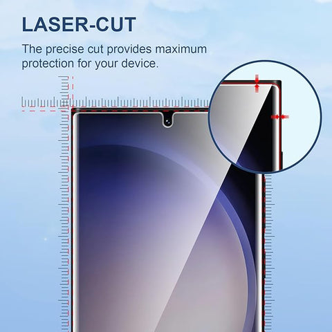 3 Pack for Samsung Galaxy S23 ultra Screen Protector [Not Glass] [Support Fingerprint Unlock] Touch Sensitive, Anti-Scratch 3D Curved Max Coverage Screen Protector for Samsung Galaxy S23 Ultra
