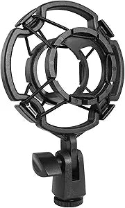 professional microphone windproof and spray proof cover, 6-inch double-layer windproof screen with flexible 360 ° gooseneck clip stabilizing arm, suitable for Blue Yeti and any other microphone (1)