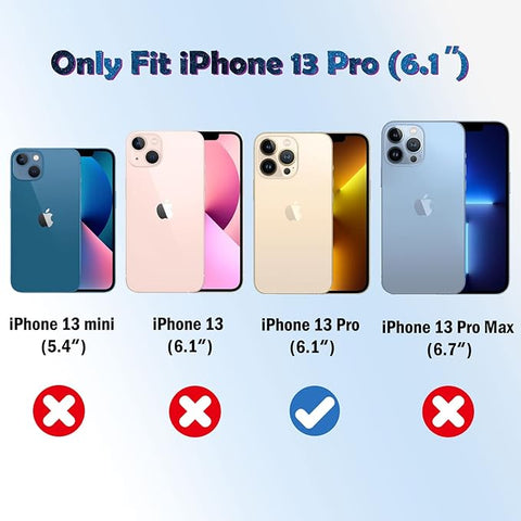 3 Pack Screen Protector for iPhone 13 Pro 6.1 Inch with 3 Pack Tempered Glass Camera Lens Protector, Ultra HD, 9H Hardness, Scratch Resistant - Case Friendly [Not fit iPhone 13 Pro Max 6.7"]