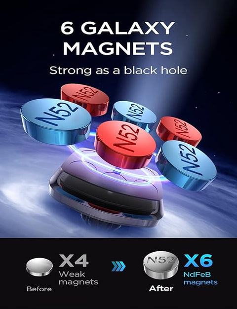 2 Pack Magnet for Phone Car Mount Magnetic Phone Holder for Your Car Vent 6 Military Magnets Vent Cell Phone Holder Mount for Car Plate Fit All iPhone 16/15/14/13 Pro Max Plus Samsung S25