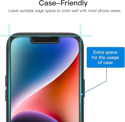 Privacy Screen Protector for iPhone 16e 2025, iPhone 14 6.1-Inch, Anti Spy Tempered Glass Film, 2-Pack